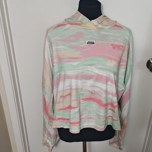 adidas Pastel Marble Crop Hoodie